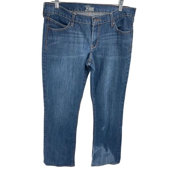 Old Navy Womens Diva Jeans Straight Leg Denim Stretch Medium Wash Blue 12 Long - Picture 11 of 12